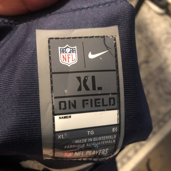 Nike On Field NFL Authentic Seattle Seahawks #3 Wilson Fan men's Blue Jersey - Picture 13 of 15